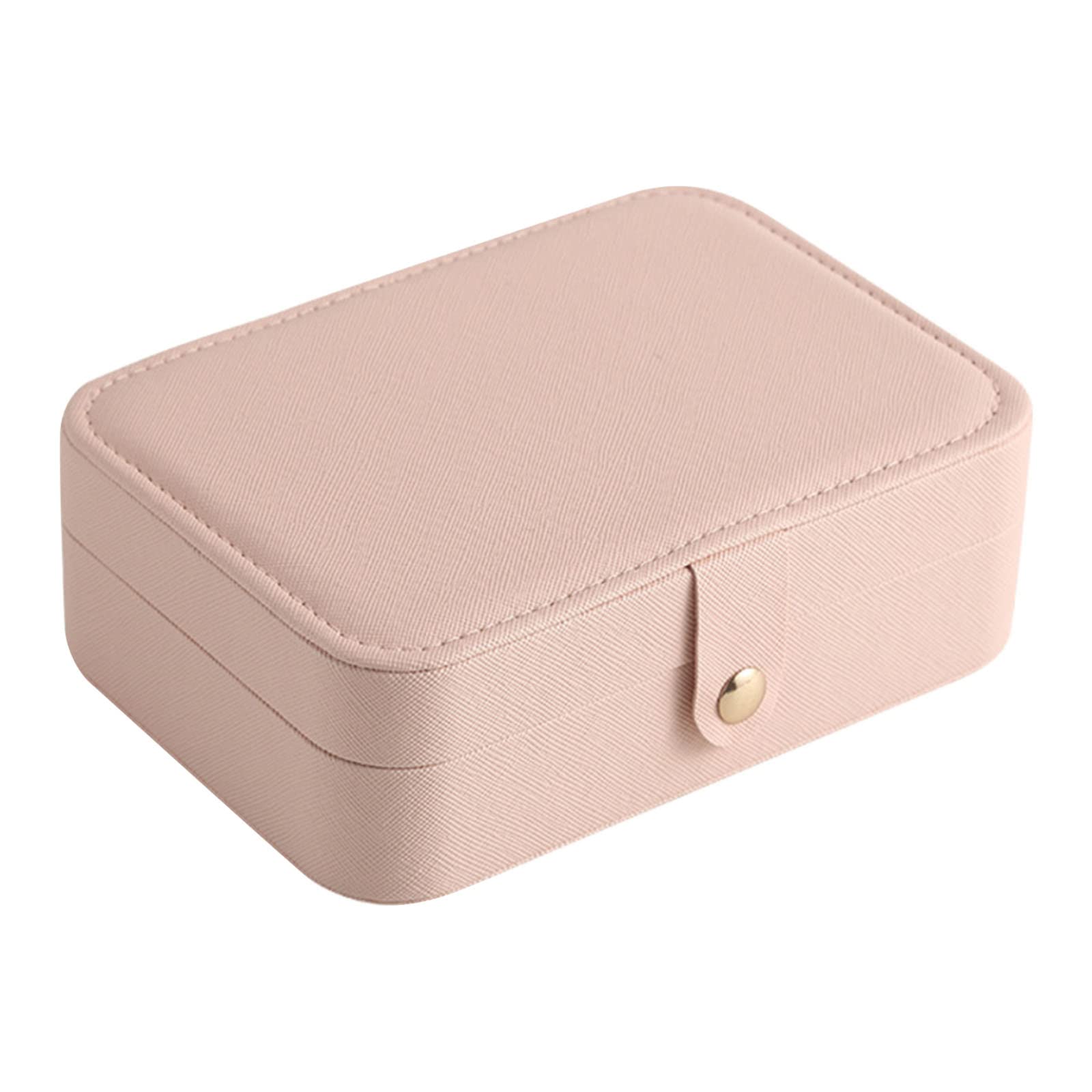 Stylish Travel Jewelry Organizer for Women - Compact Double-Layer Jewelry Storage Box with Ring & Earring Compartments - Perfect for Vacation, Business Trips & Daily Use