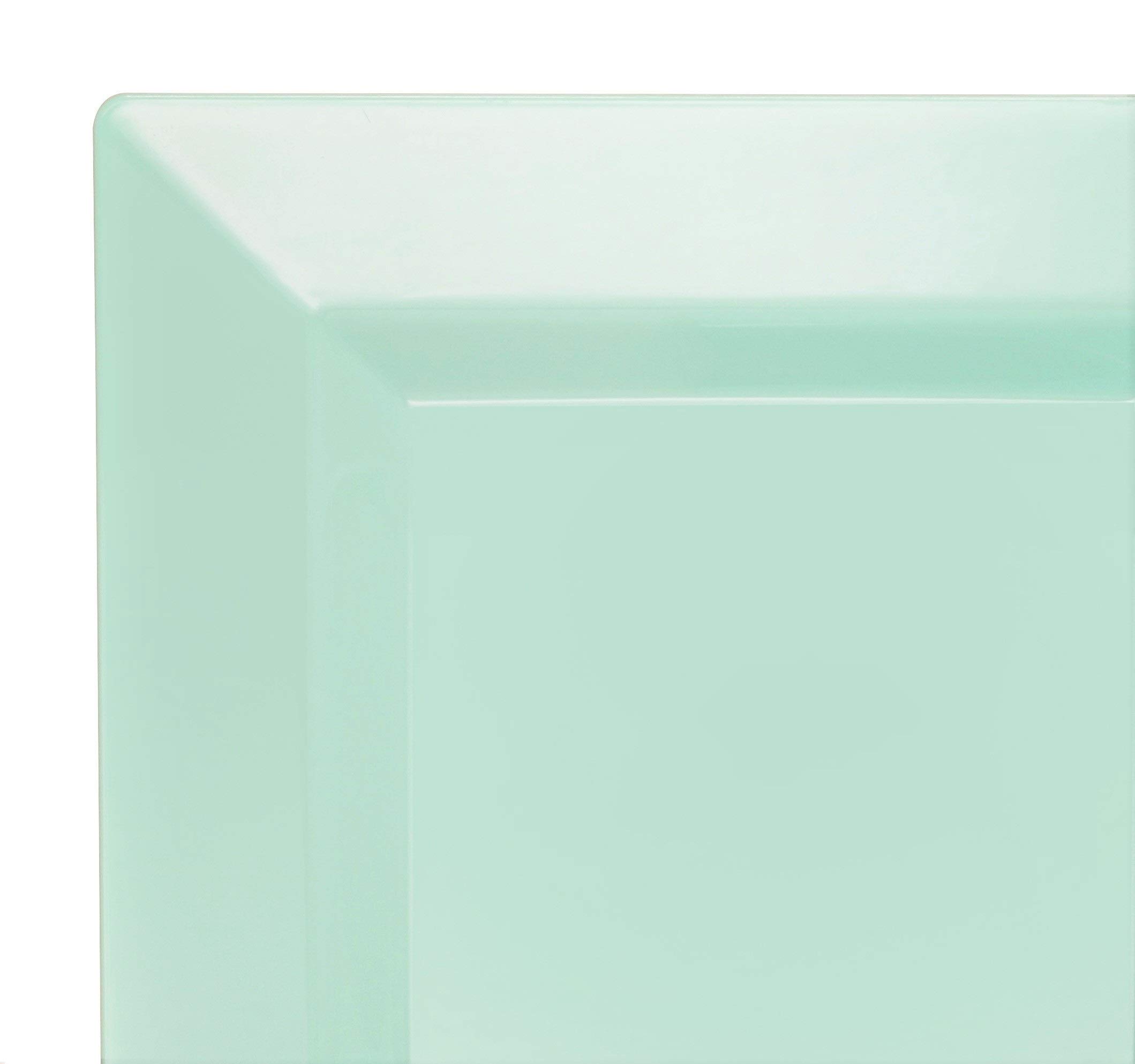 240-Pack Heavyweight Disposable Plastic Bowls - 12oz Square Soup Bowls in Tiffany Green for Weddings, Parties & Events | Durable Party Supplies for Catering, Picnics & Family Gatherings