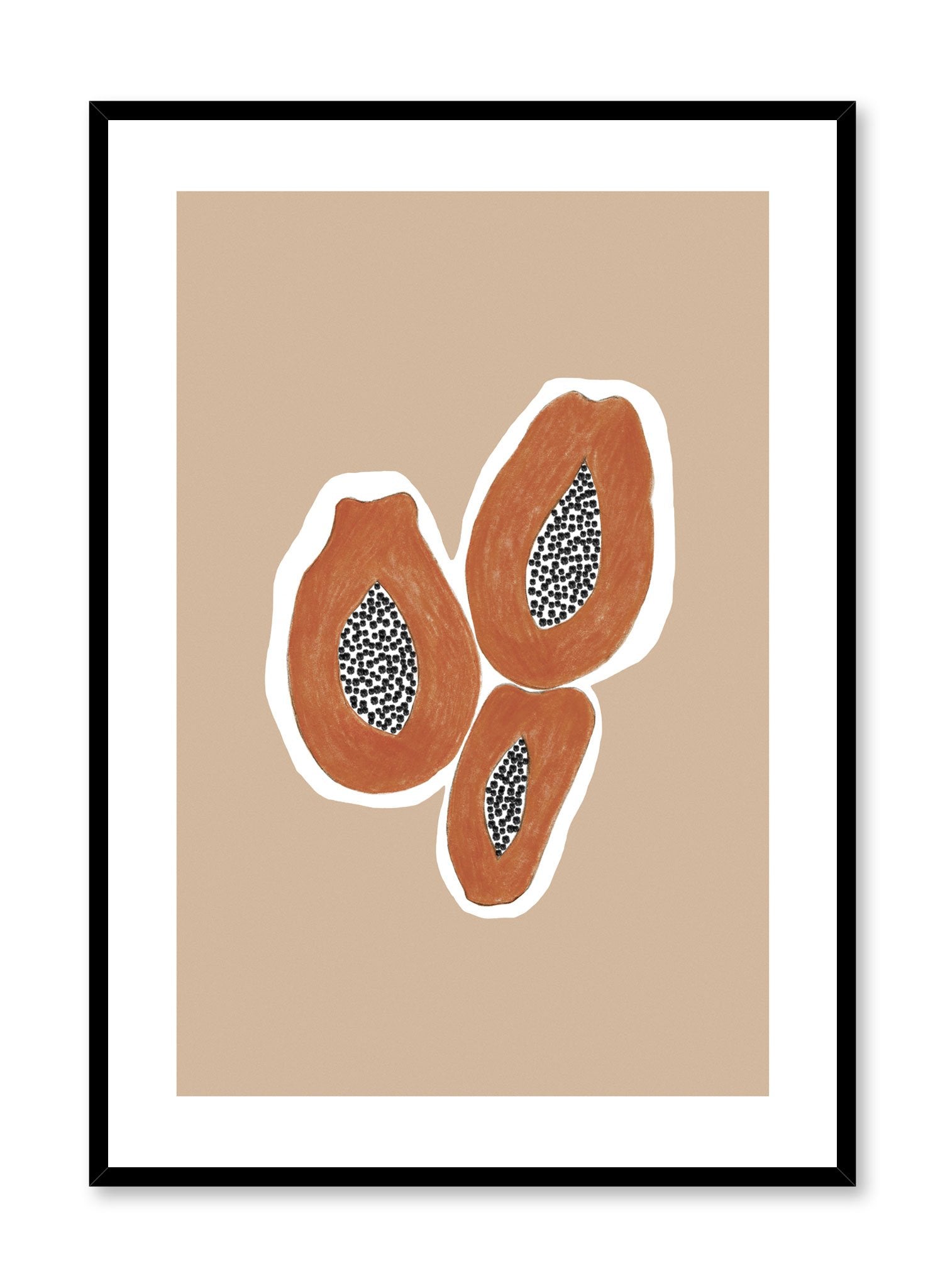 Premium Papaya Poster - High-Quality Wall Art for Home, Office & Classroom Decor - Perfect for Tropical & Fruit-Themed Room Aesthetics