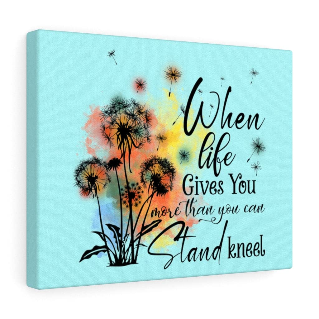 Christian Wall Art with Bible Verse Print - Light Blue Floral Scripture Decor for Home & Church | Ready to Hang Inspirational Gift for Weddings, Baptisms & Faith-Based Occasions