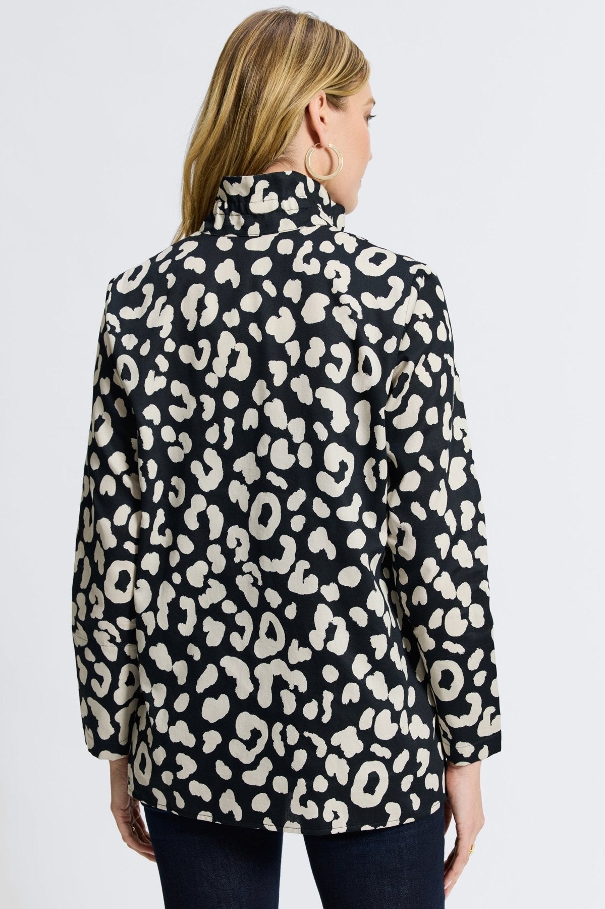 Carolina Cheetah Print Long Sleeve Shirt Jacket for Men & Women - Stylish Casual Outerwear for Fall & Winter Fashion