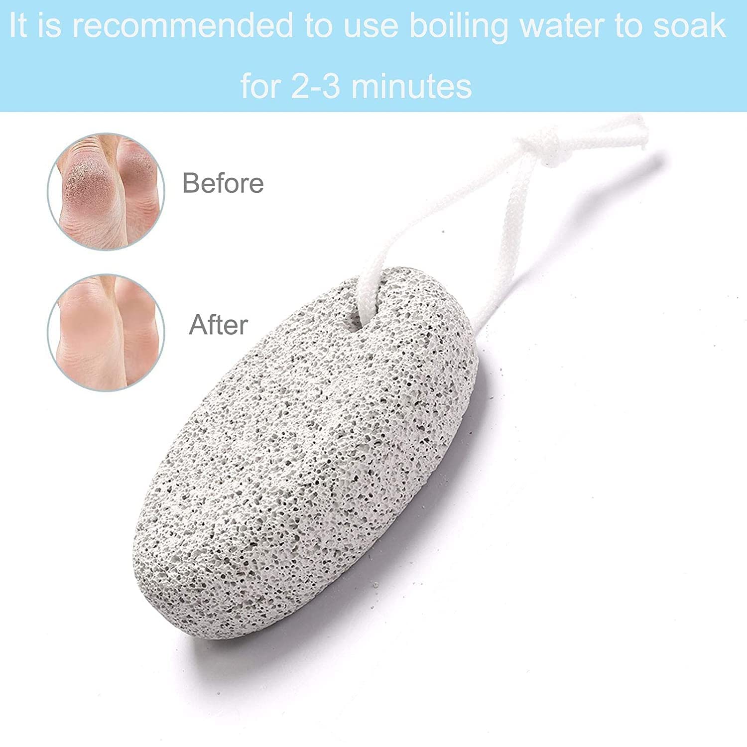 Prime Natural Pumice Stone for Feet - Exfoliating Pedicure Tool to Remove Dead Skin on Heels, Elbows & Hands - Pack of 1 - Perfect for At-Home Spa, Pedicures & Dry Skin Care