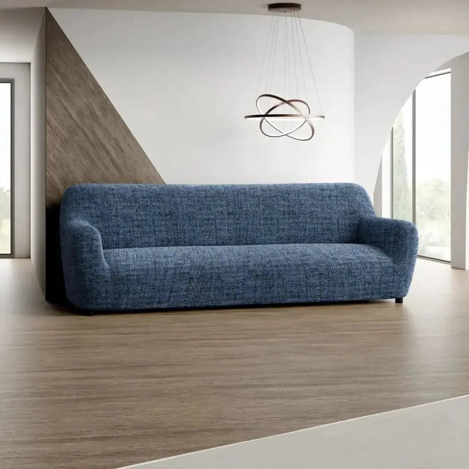 4 Seater Sofa Slipcover - Soft Microfiber Fabric with Stylish Prints - Perfect for Living Room, Family Room & Home Decor