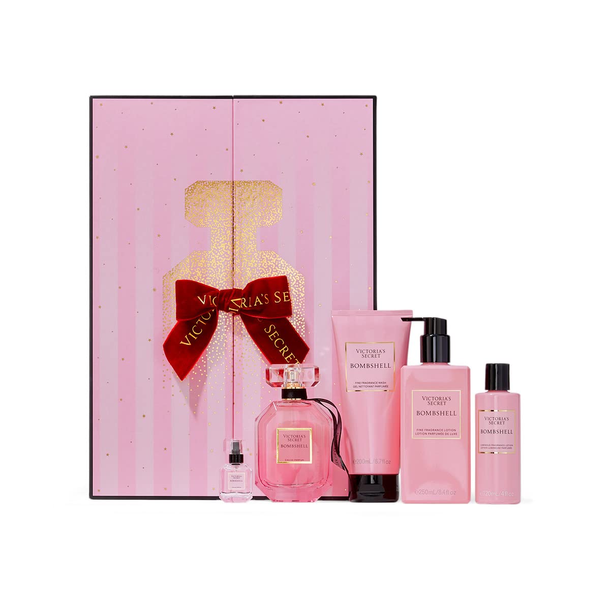 Victoria's Secret Bombshell Eau de Parfum Gift Set - 5 Piece Fragrance Collection with 3.4 oz Perfume, Body Wash & Lotion | Perfect for Valentine's Day Gifts, Birthday Presents & Self-Care Pampering