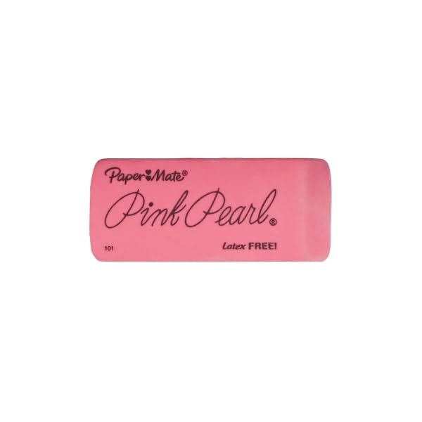 Paper Mate Pink Pearl Eraser - Large Size (1 Count) - Premium Quality Eraser for School, Office & Art Projects
