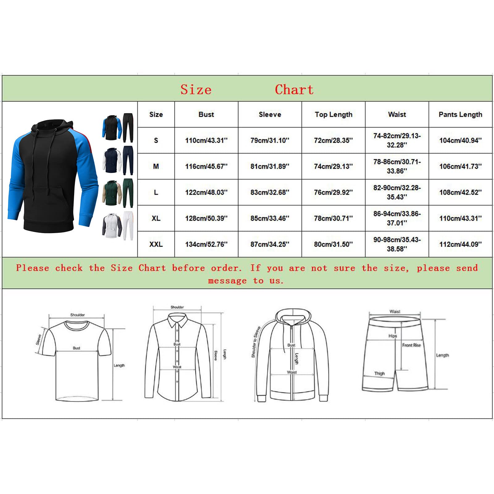Women's Fleece Jogging Suit & Men's Sporty Green Jogging Suit - Merino Hiking Shirt, Functional V-Neck White Shirt for Running, Gym & Outdoor Activities