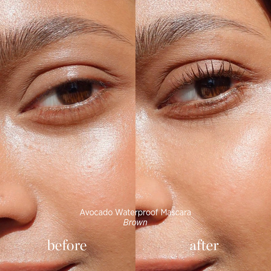 Long-Lasting Waterproof Avocado Mascara - Smudge-Proof & Volumizing for Swimming, Gym & Rainy Days