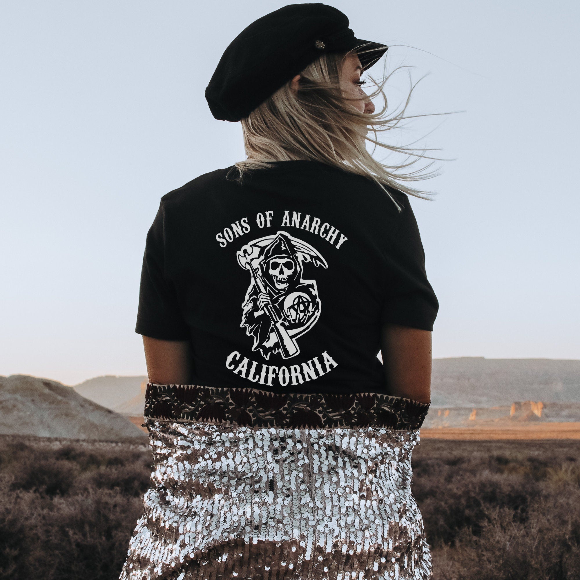 SOA Hoodie & Shirt Patches - Premium Embroidered Iron-On Patches for Biker Jackets, Denim Vests & DIY Clothing Customization - Perfect for Motorcycle Clubs, Fashion Upgrades & Personalized Gifts