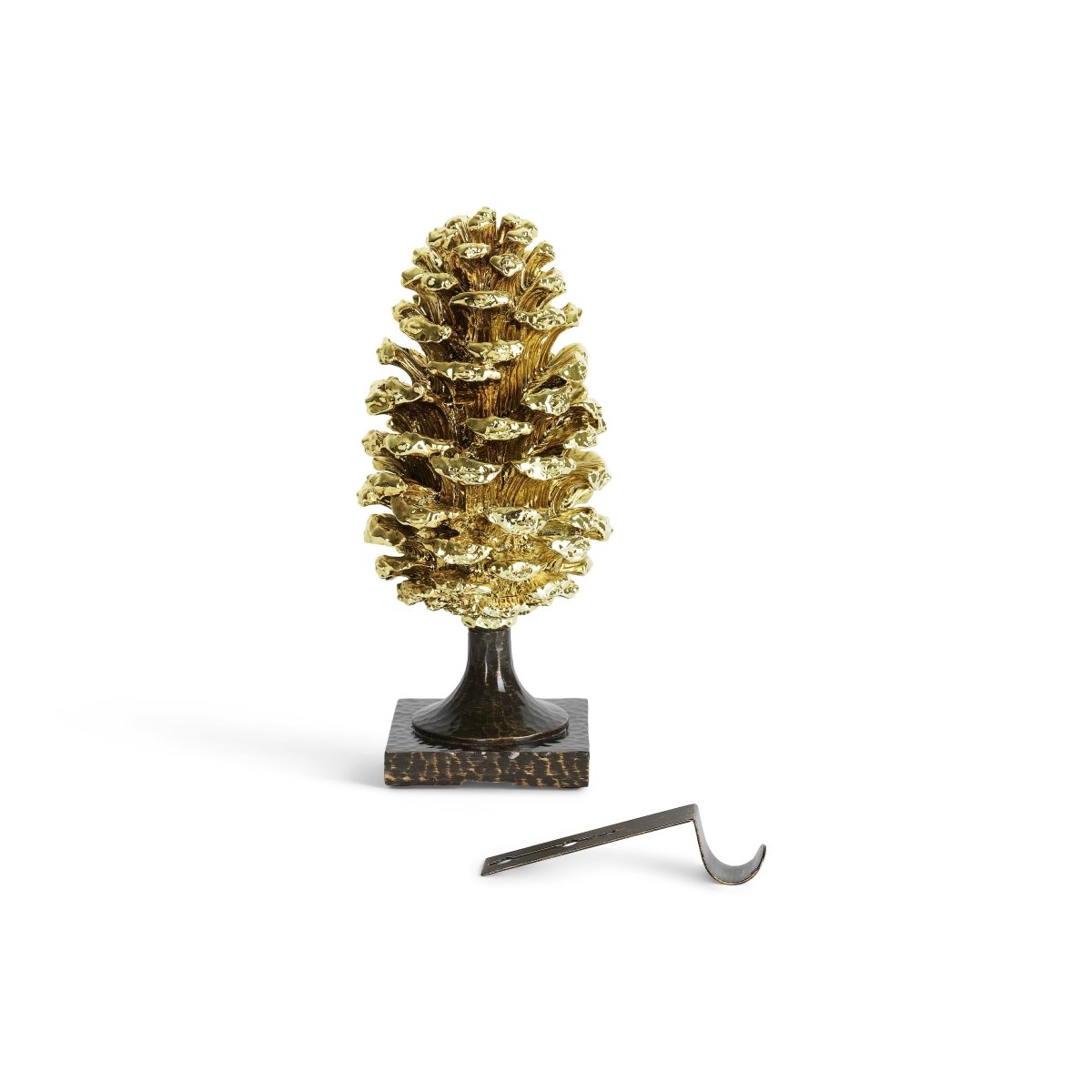 Festive Pine Cone Stocking Holder for Christmas - Rustic Holiday Decor for Fireplace Mantel and Home Decorations