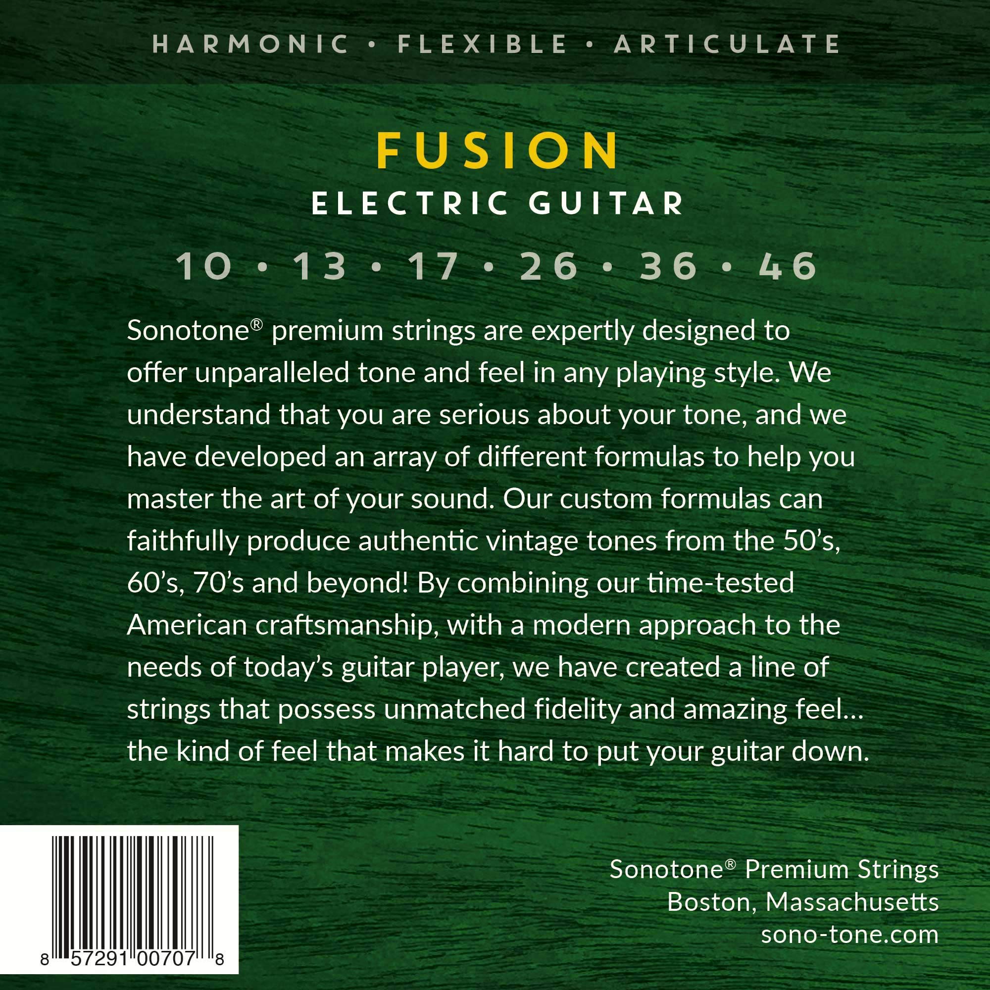 SonoTone Fusion 10-46 Light Electric Guitar Strings - Custom Alloy Blend, Hand-Wound Hex Core | Durable, Flexible & Tarnish Resistant | Made in USA | Perfect for Rock, Blues & Studio Recording