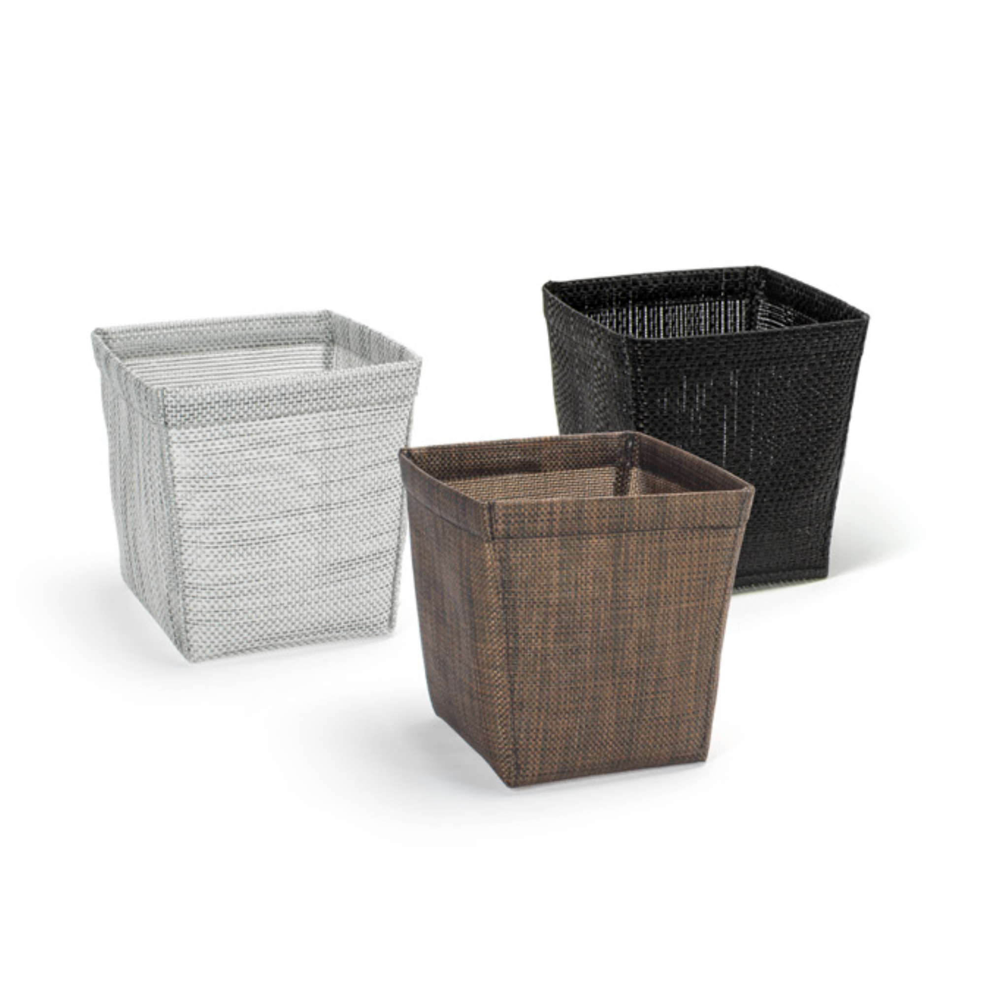 FOH Metroweave Storage Basket, 1/6 Size, Set of 4 - Perfect for Home Organization, Bathroom, Kitchen, and Office Storage