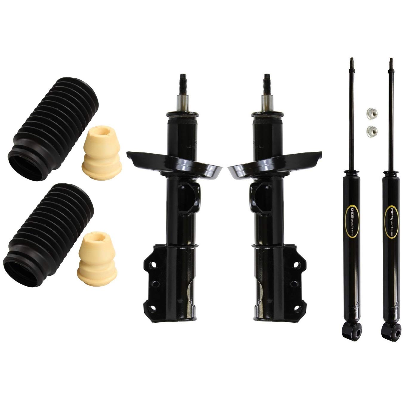 Monroe Front Struts and Bellows with Rear Shocks Kit for Chevy Cruze & Volt - Complete Suspension Upgrade for Smooth Ride & Enhanced Handling | Perfect for Daily Commuting & Road Trips