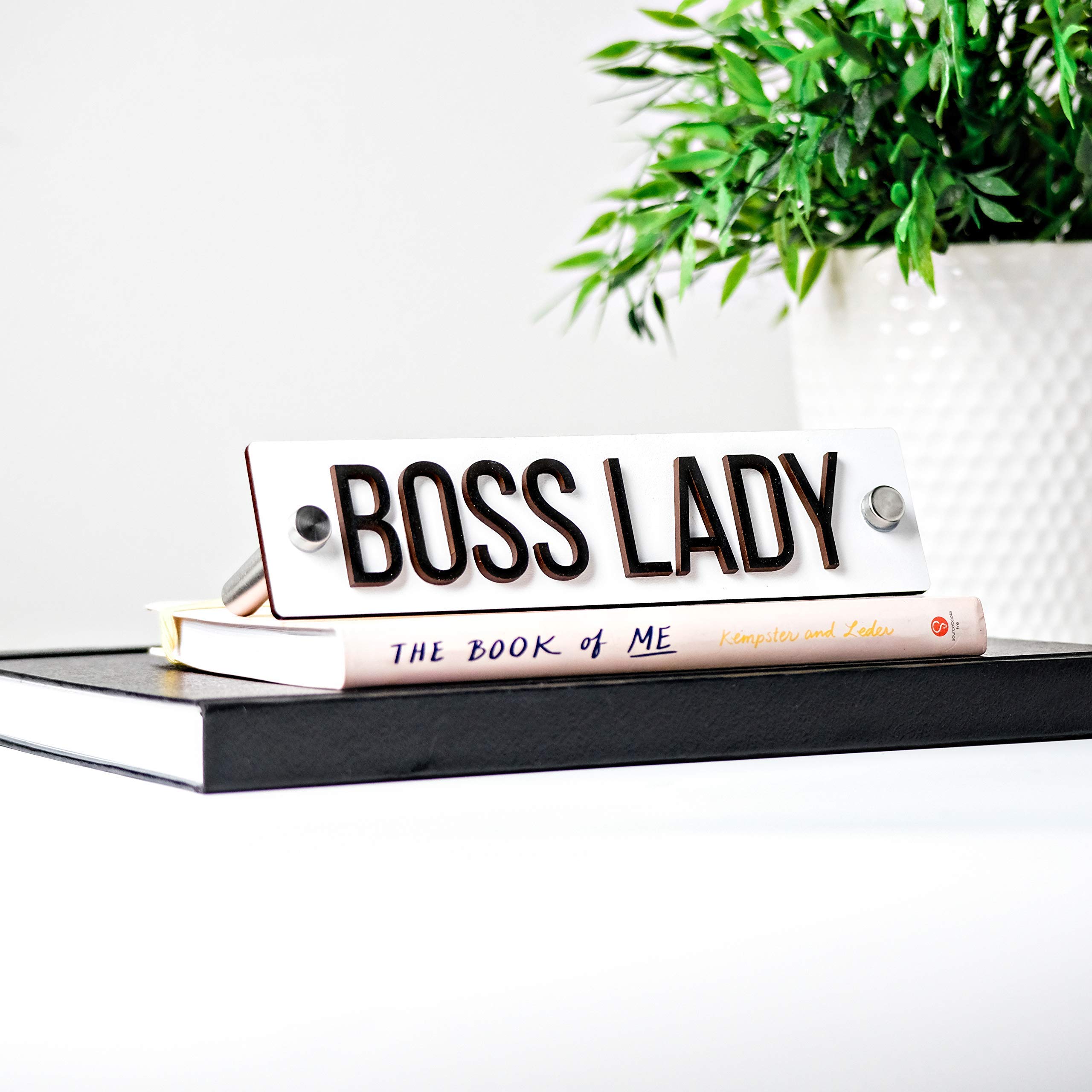 Boss Lady Name Plate - Elegant Office Desk Decor