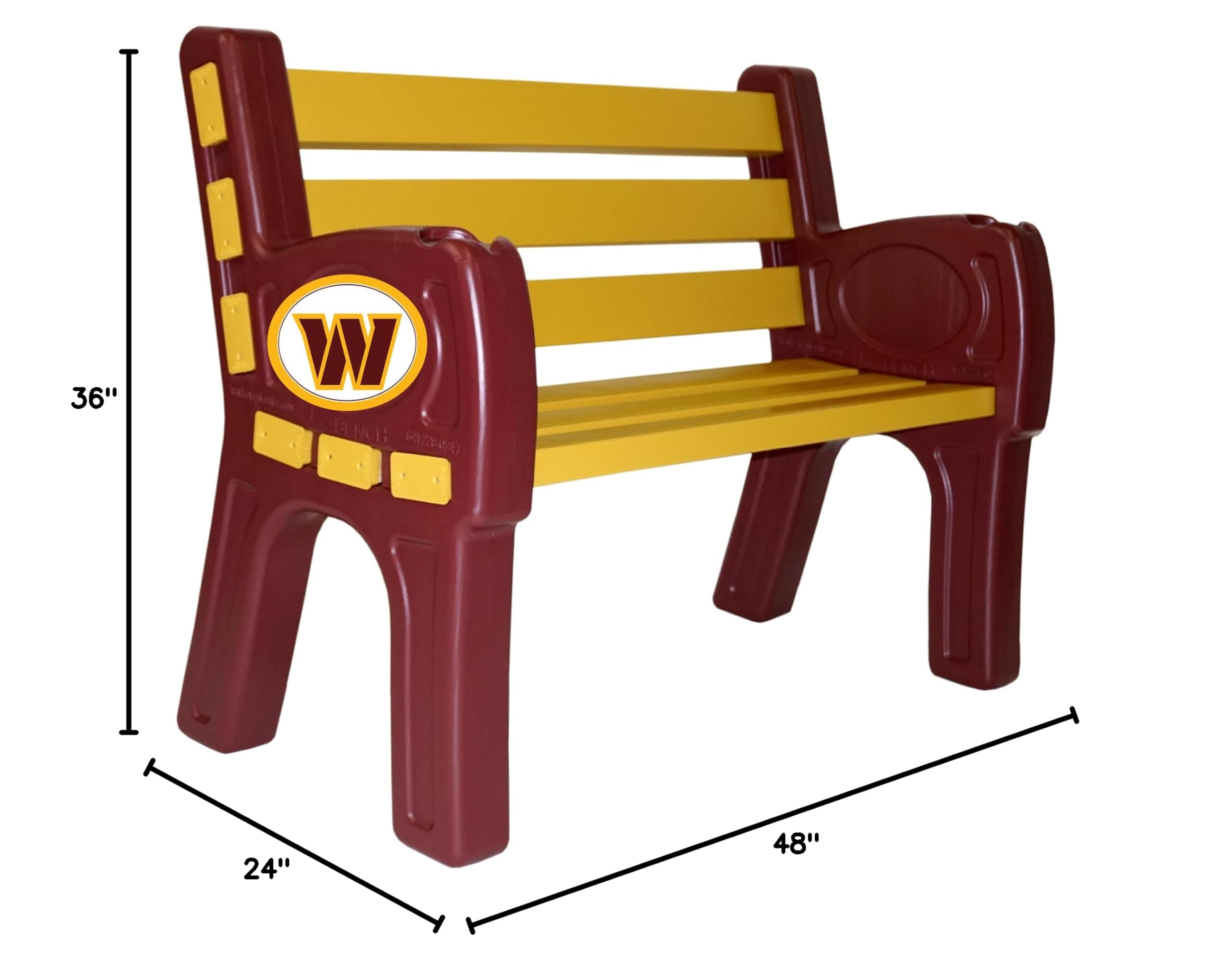 NFL Team Outdoor Bench - Heavy-Duty Weather-Resistant Garden & Patio Seating for Football Fans - Perfect for Tailgating, Backyard, and Stadium Use