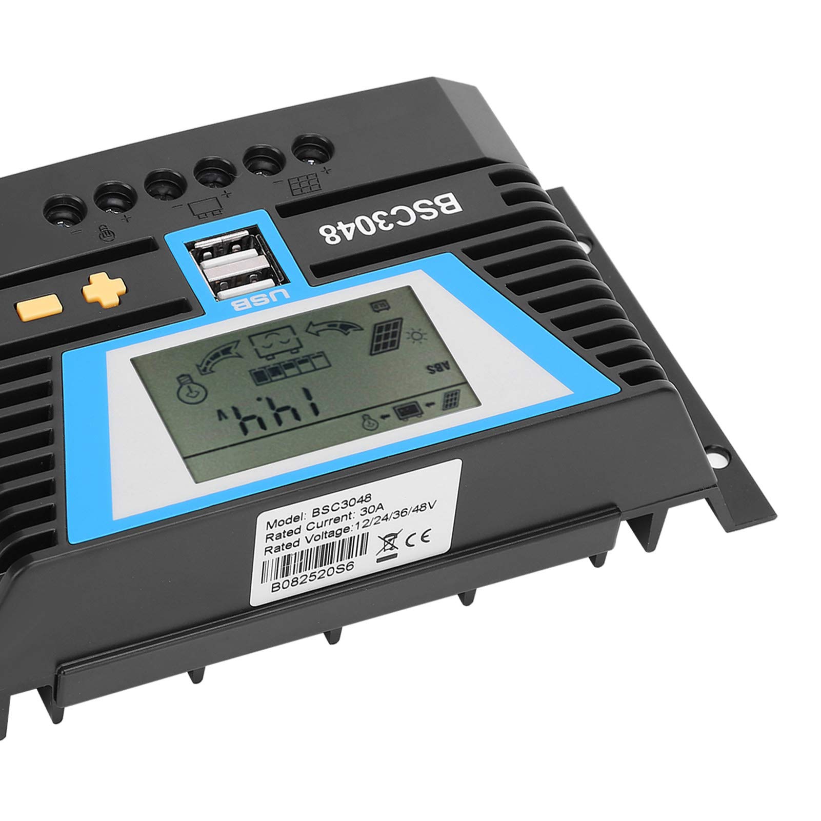Best Solar Charge Controller 12V/24V/36V/48V - Intelligent MPPT Energy Regulator for Lead Acid/Lithium Batteries - Perfect for RV, Boat, Off-Grid & Home Solar Systems
