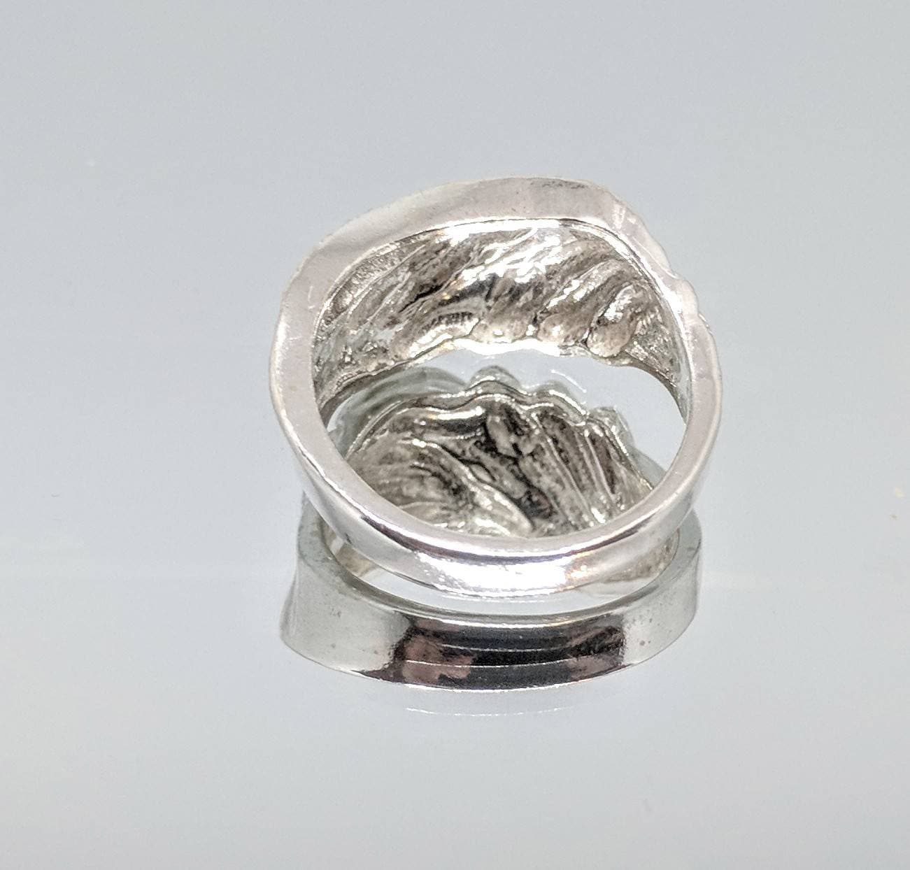 14K Gold or Sterling Silver Freeform Textured Ring Shank - Size 7 DIY Jewelry Making, Fashion Statement Ring for Women (168 096/148 096) - Perfect for Wedding Bands, Stackable Rings & Boho Jewelry Designs