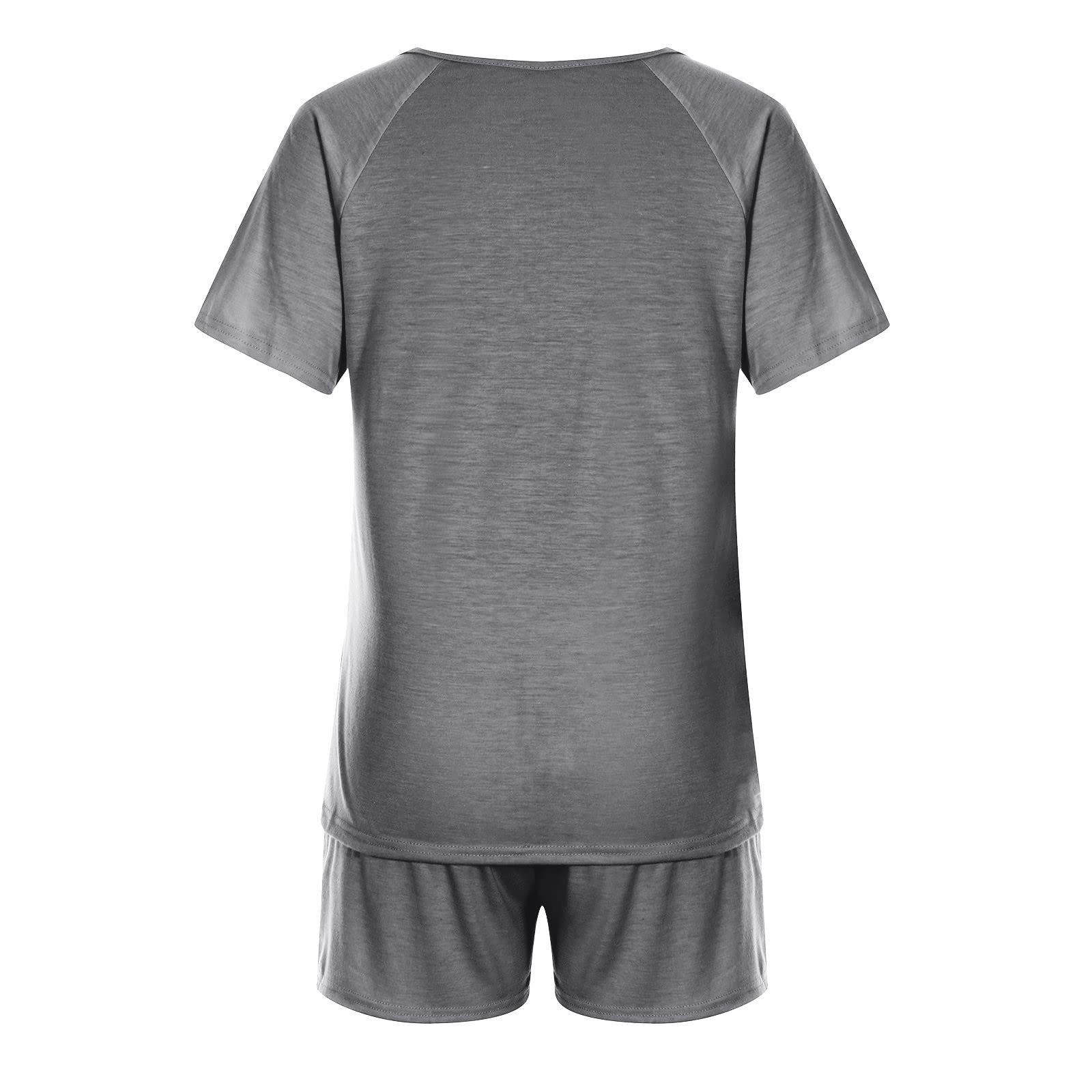Kinrui Women's 2-Piece Pajama Set - Short Sleeve Ultra-Soft Sleepwear & Lounge PJS with Pockets (S-XXL) | Summer Comfort for Nightwear, Home Relaxation & Vacation Outfits