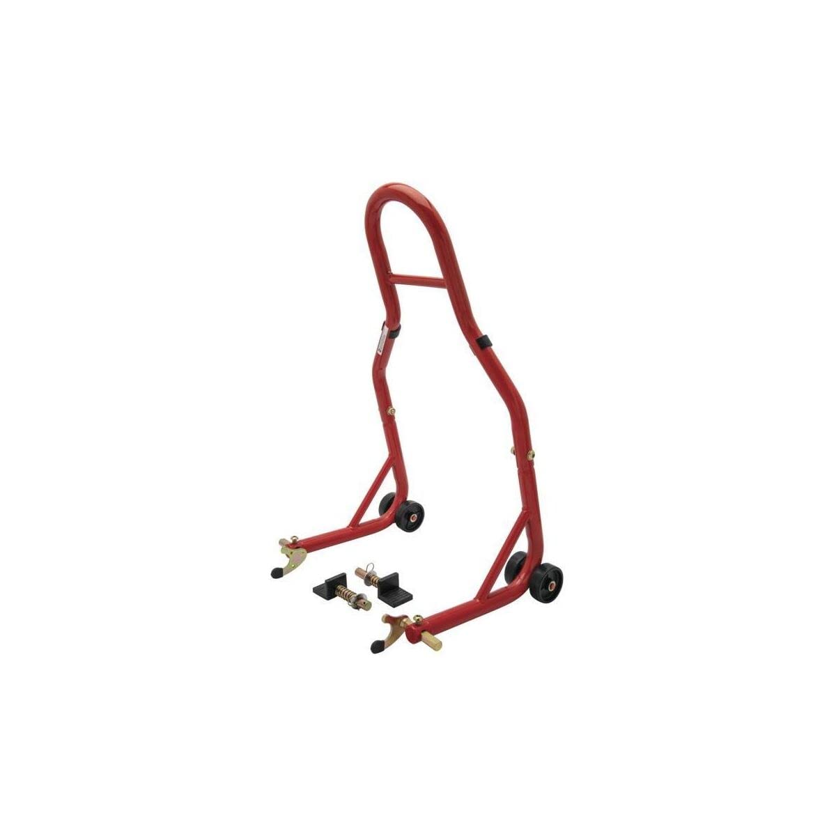 BikeMaster Red Rear Lift Stand - Motorcycle Rear Wheel Stand for Easy Maintenance & Storage - Perfect for Garage, Workshop & DIY Bike Repairs