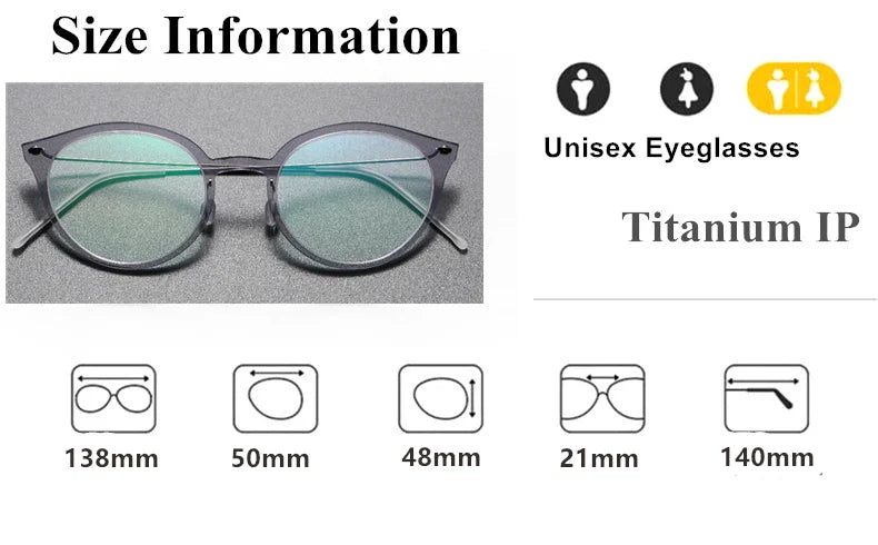 Aimee Women's Full Rim Cat Eye Acetate Titanium Eyeglasses 6548 - Stylish & Lightweight Reading Glasses for Work, Driving & Fashion Accessories