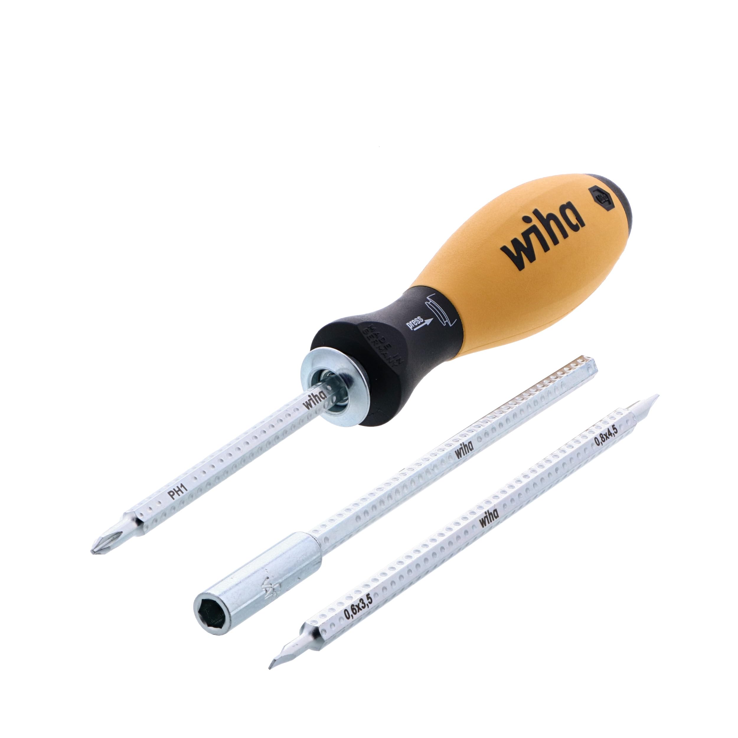 Wiha 28187 32-Piece ESD Safe Drive-Loc VI Precision Screwdriver Set - Ideal for Electronics Repair, Computer Maintenance & DIY Projects