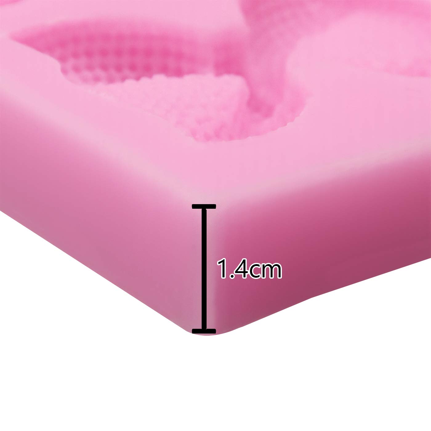 2-Piece Large Bow Silicone Fondant Molds - Handmade Ice Cream Soap Molds, Crystal Cupcake Cake Topper Decor for Desserts, Ice Cube & Candy Pudding - Perfect for Baking, DIY Crafts, and Party Decorations