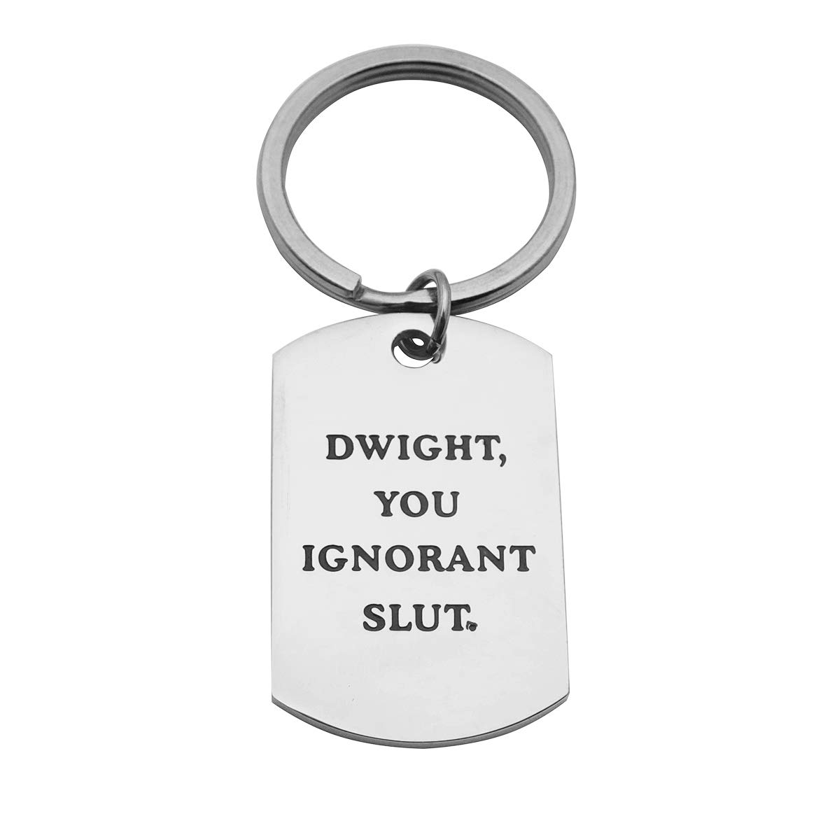 Funny The Office Keychain - Bears Beets Battlestar Galactica Dog Tag Keychain for Dwight Schrute Fans | Unique TV Show Gift for Office Lovers | Perfect for Key Rings, Gag Gifts & Fan Collections