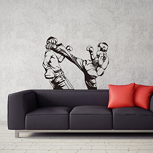 DNVEN 28x22 Inches Boxing Free Sparring Sports Wall Decals - Peel and Stick Vinyl Stickers for Home Decor, Living Room, Bedroom, Kids Room - Perfect for Sports Fans and Gym Wall Art