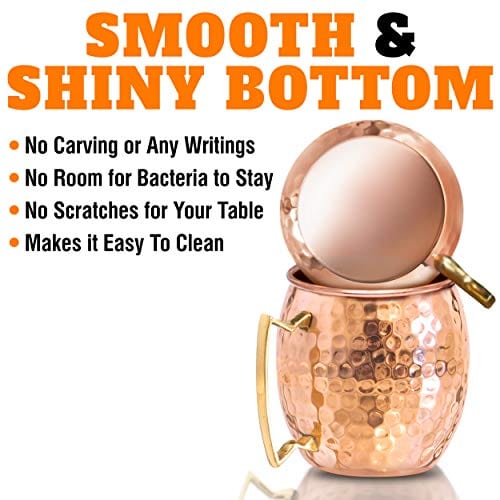 Premium Handcrafted 16 oz Copper Moscow Mule Mugs Set of 2 - 100% Food Safe Solid Copper Cocktail Cups with Bonus Copper Straws, Cleaning Brush & Jigger - Perfect for Margaritas, Mojitos & Cold Drinks at Home Bar or Outdoor Parties