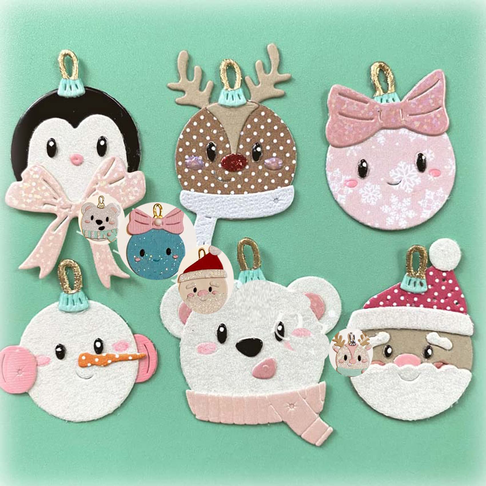 Christmas Ornaments Metal Cutting Dies - DIY Embossing Stencils for Card Making, Scrapbooking & Photo Decoration | Perfect for Holiday Crafts, Greeting Cards and Festive Home Decor