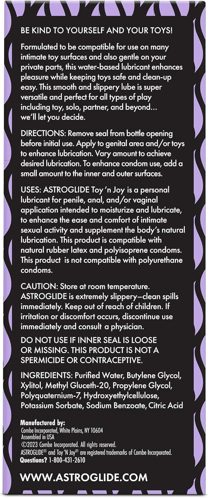 Astroglide Water-Based Personal Lubricant (5oz) - Long-Lasting Sex Lube for Men & Women - Perfect for Sex Toys, Massage & Intimate Moments