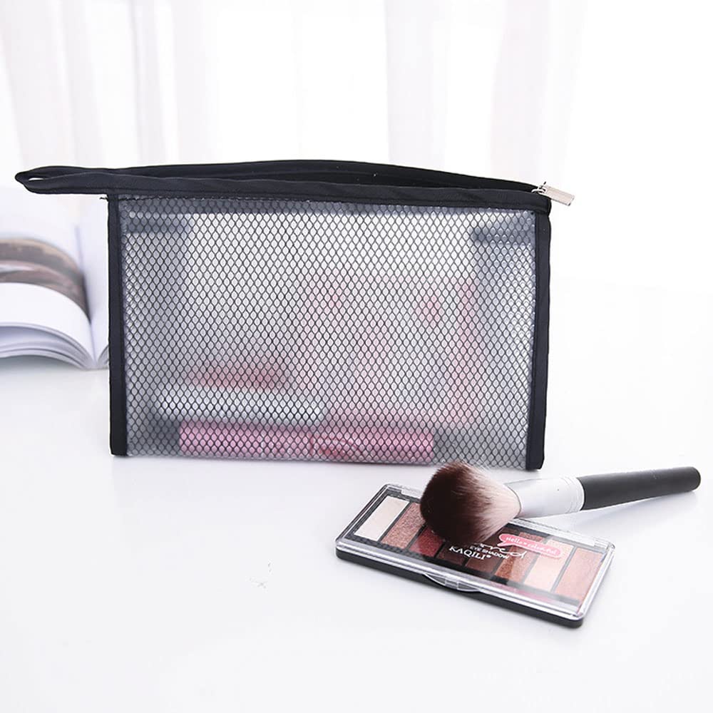 Clear Vinyl Travel Toiletry Bag - Waterproof Cosmetic Organizer for Makeup & Essentials