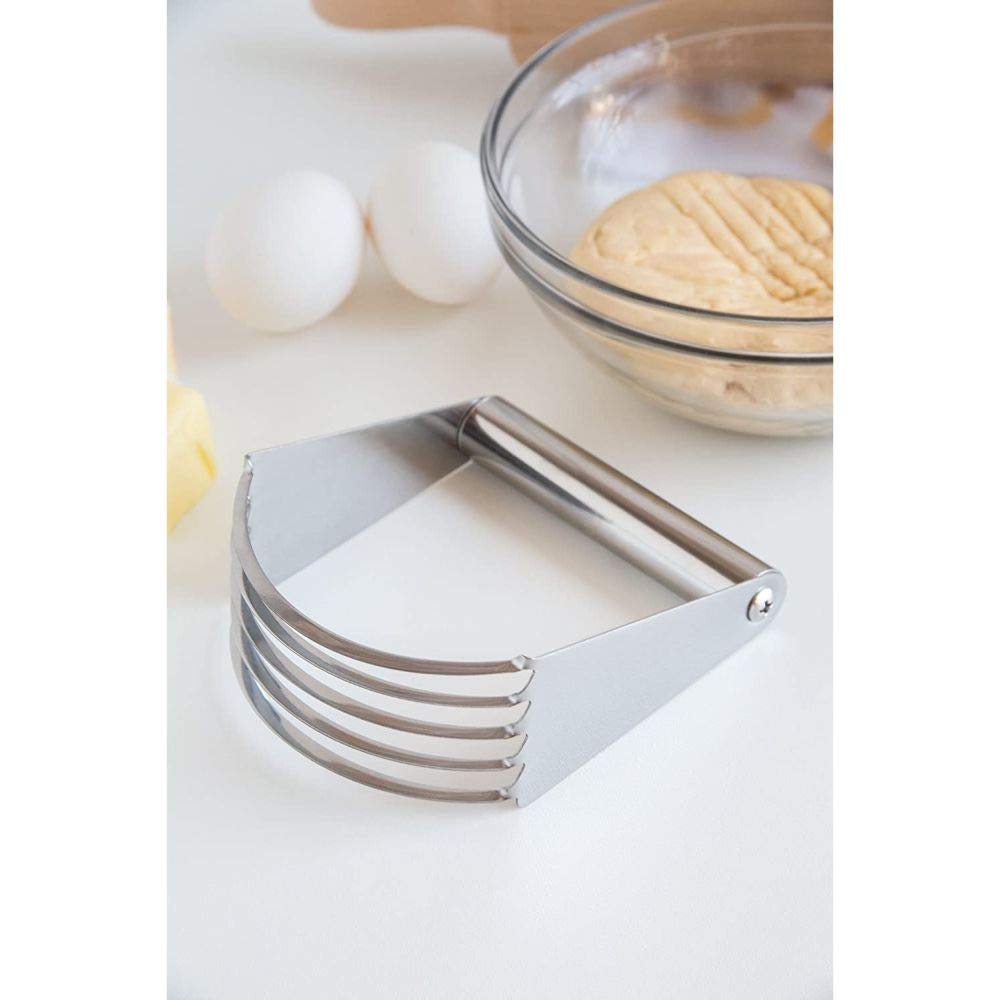 Fox Run 5856 Stainless Steel Dough Blender - 4.75 x 4 x 1.75 Inches - Perfect for Pie Crusts, Pastry Dough & Baking Essentials
