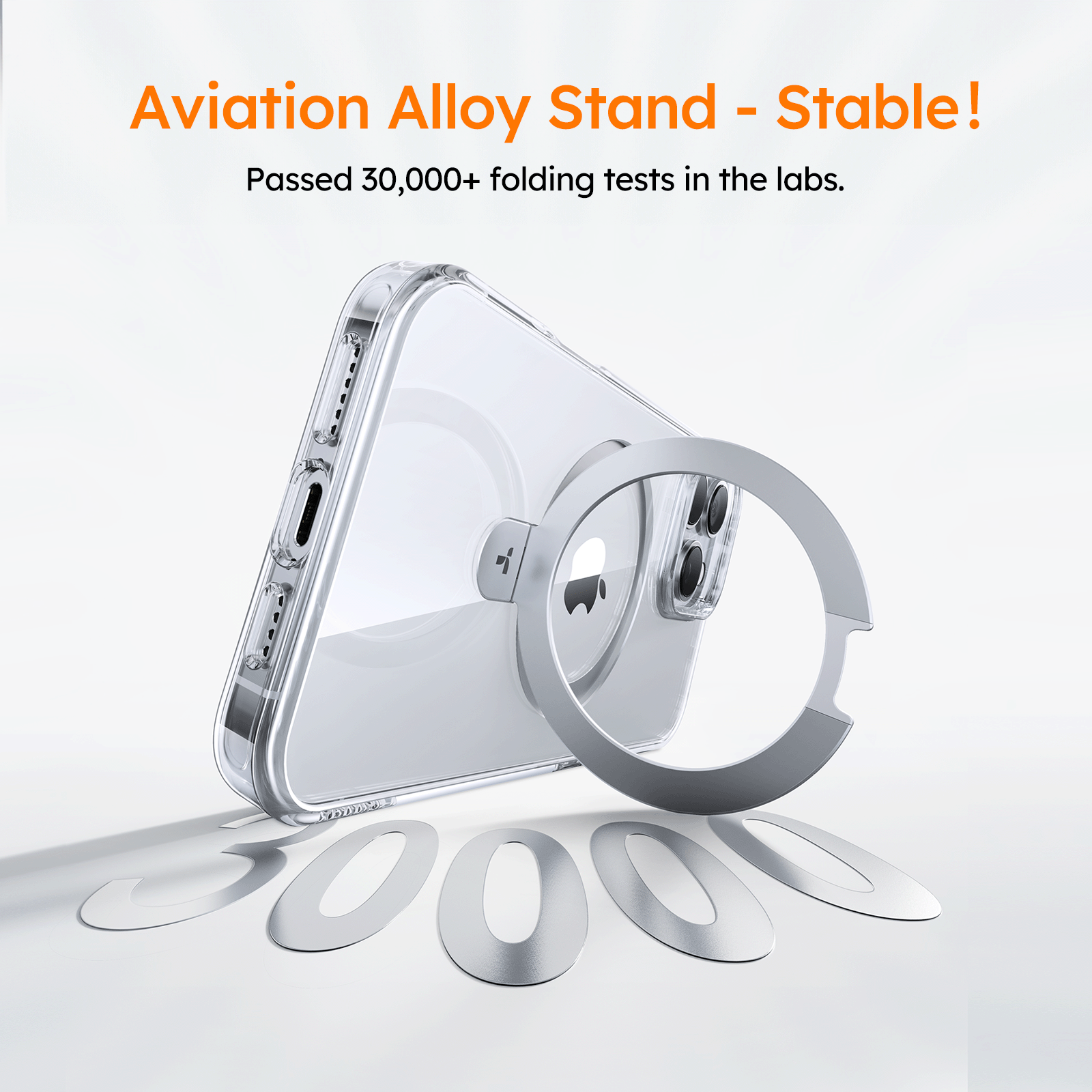 Ostand Q1 iPhone 16 Pro Max Phone Stand Holder - Adjustable Angle, Durable Aluminum Alloy for Desk, Bedside, Office & Travel Use