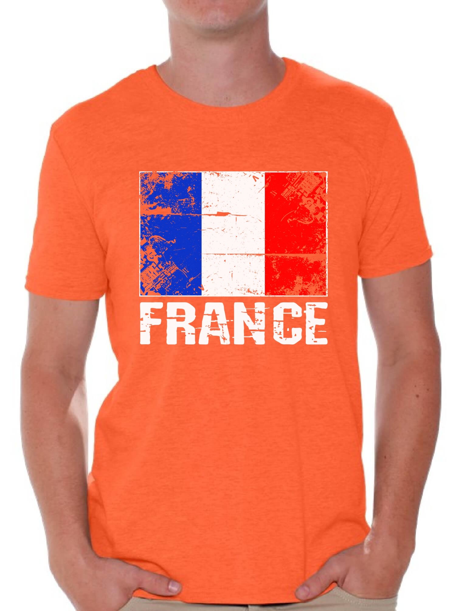 Men's France Flag T-Shirt - Patriotic French Graphic Tee for Him - Perfect Gift for Travel Lovers & Soccer Fans