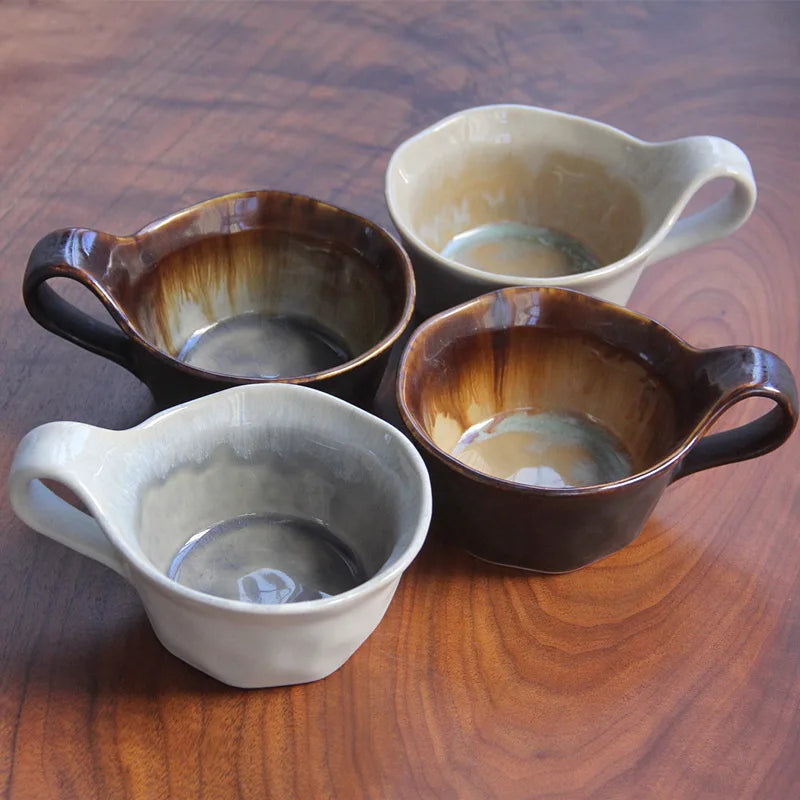 Handmade Ceramic Espresso Cups with Artisan Glaze - Perfect for Coffee Lovers, Home Baristas & Cafe Style Serving