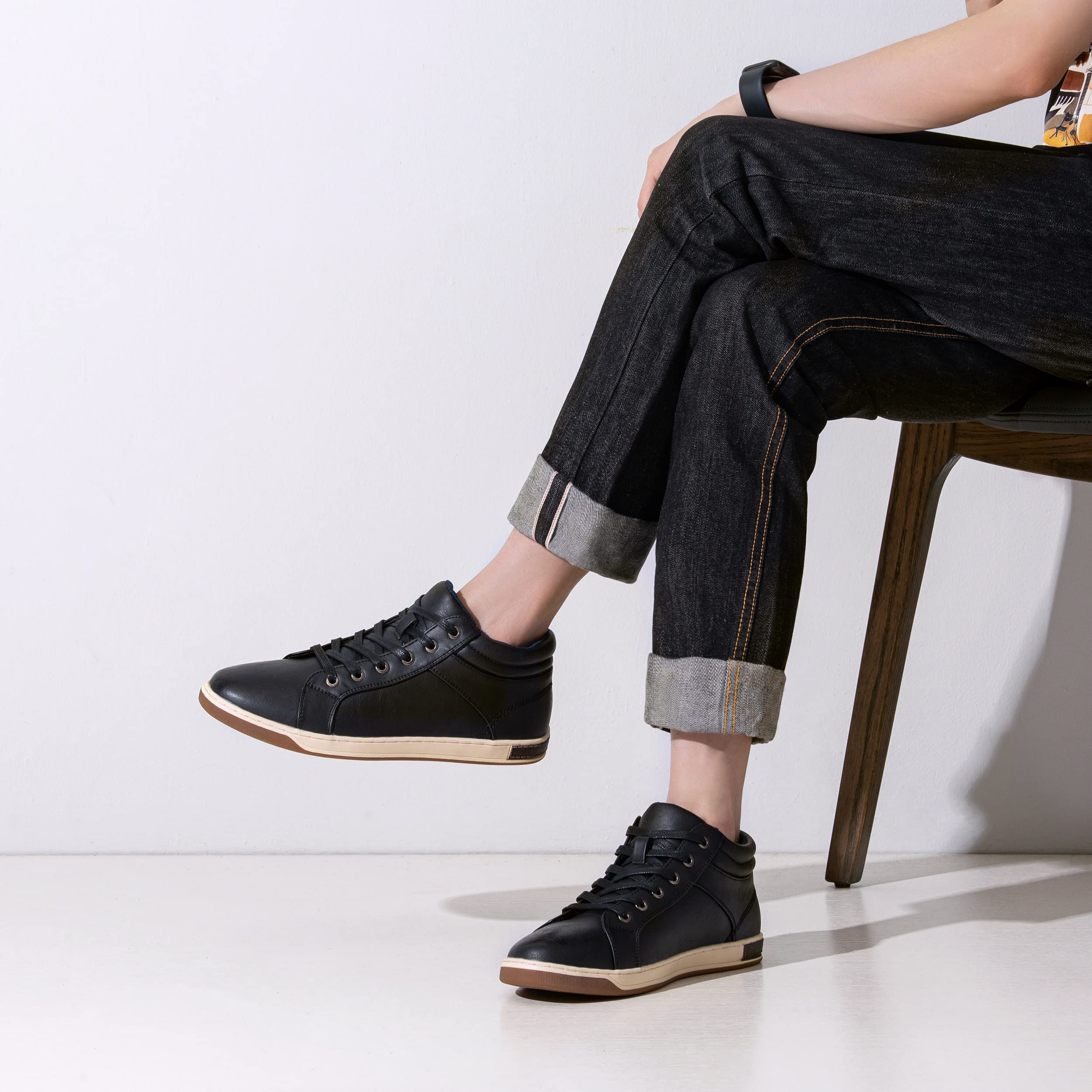 Jousen Men's High Top Fashion Sneakers - Casual Dress Shoes for Men | Comfortable Walking & Street Style Outfits