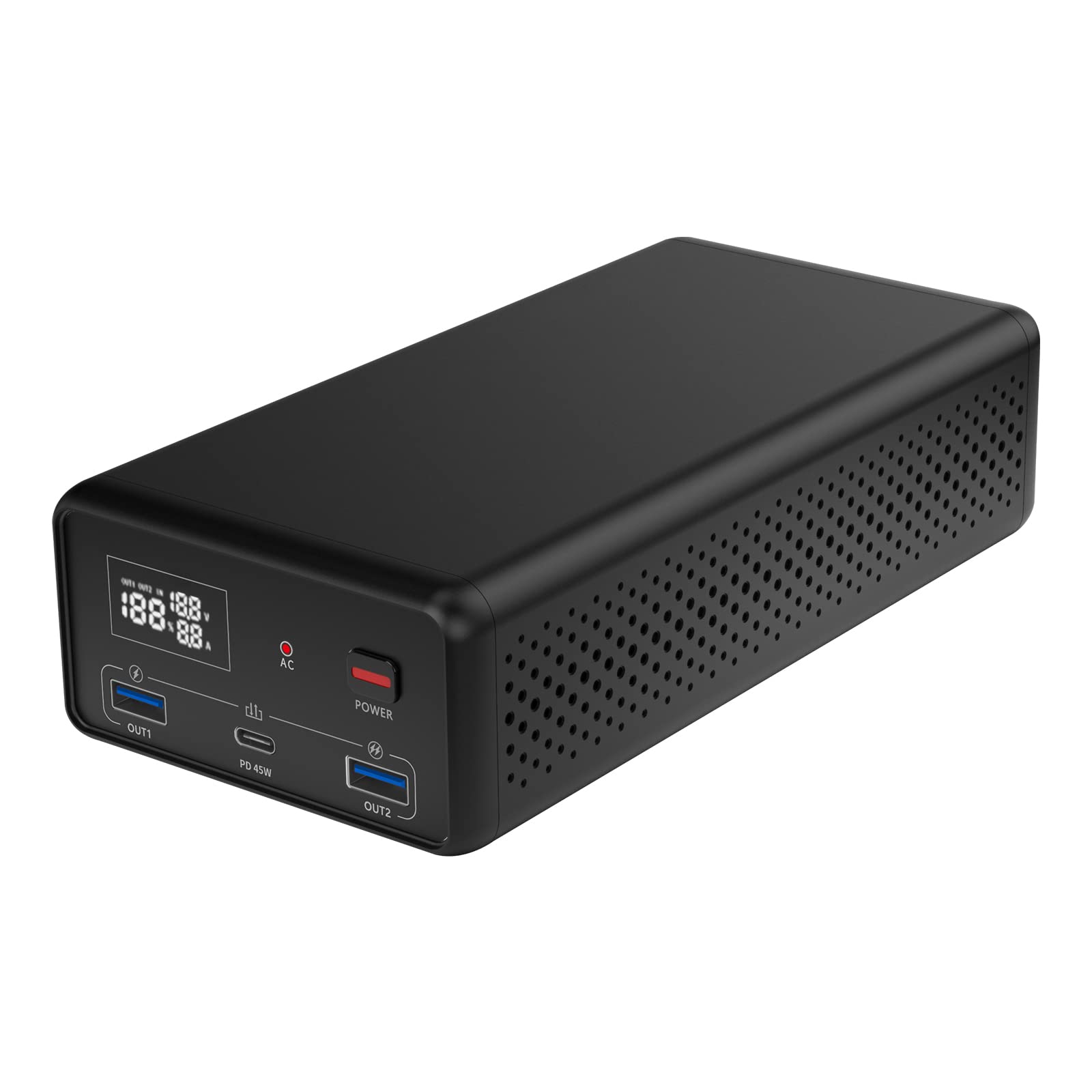 NECESPOW 100W Portable Power Station with AC Outlet - 45W USB-C PD & QC3.0 Dual Ports LiFePO4 Battery Pack for MacBook, Laptop, Phone, Drone, Camera - Perfect for Travel, Camping & Emergency Power Backup