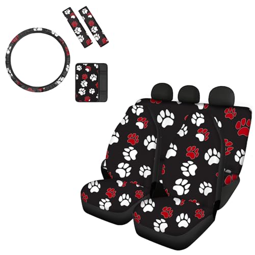 White Red Dog Paw