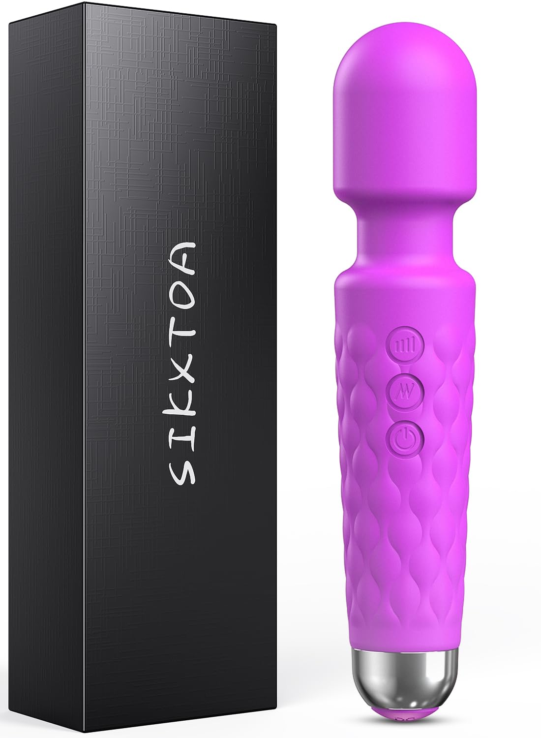 Powerful Classic Purple Vibrator Wand - 8 Speeds & 20 Patterns for Women, Clitoral Stimulator & G-Spot Massager - Adult Sex Toy for Solo Play, Couples & Relaxation