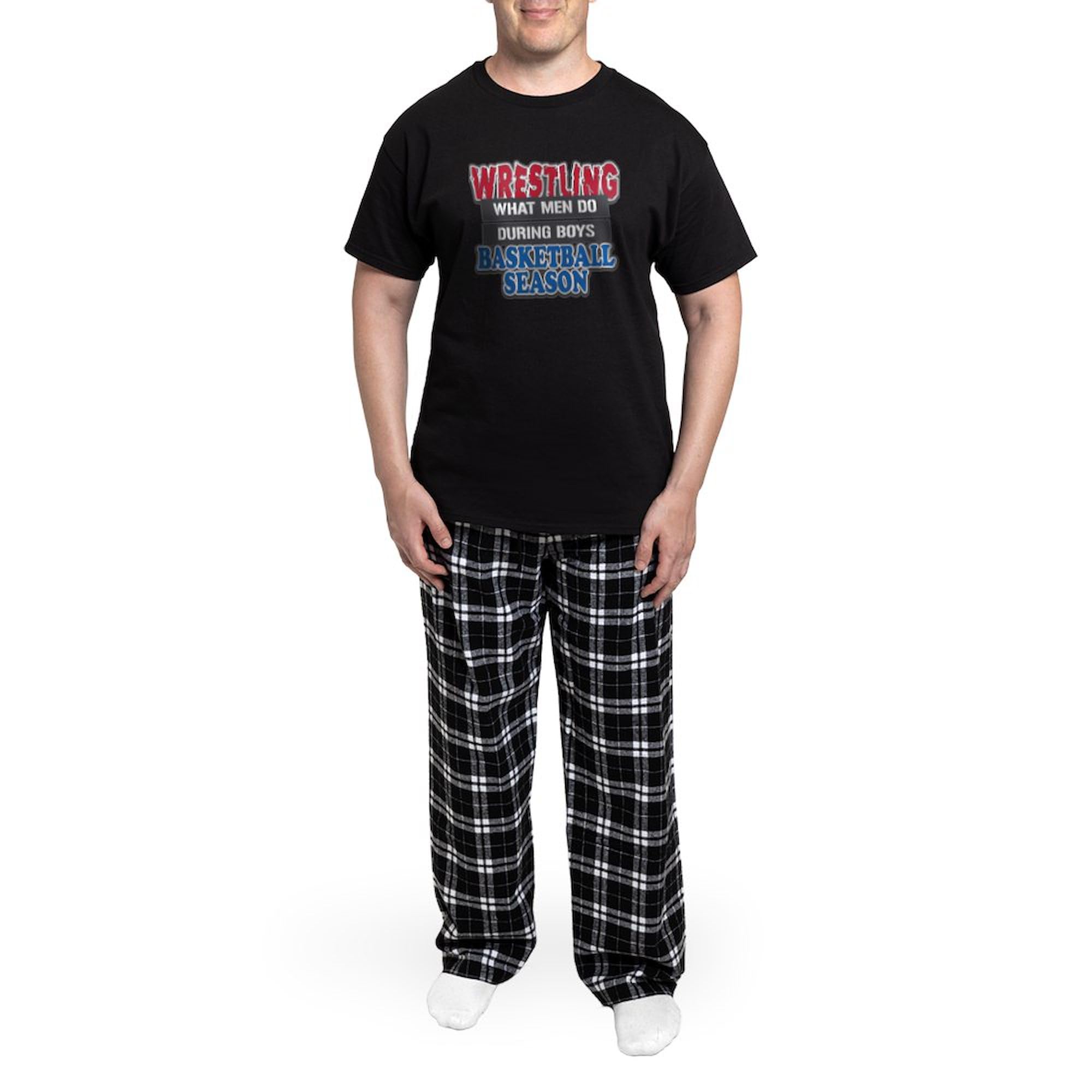 Men's Dark Novelty Pajama Set - Comfortable Sleepwear for Lounge & Sleep | Funny 'What Men Do' Printed PJs for Relaxing at Home