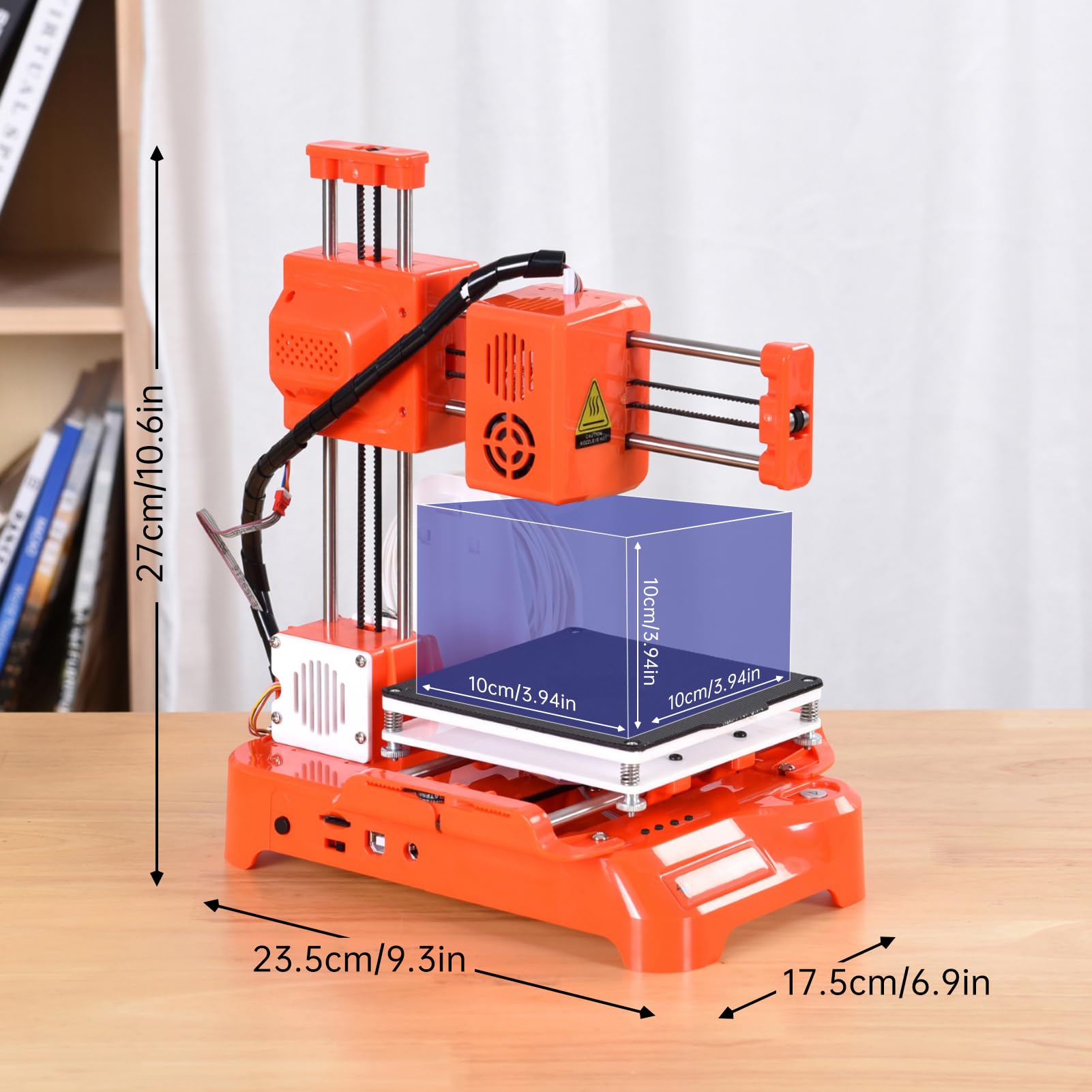 Mini 3D Printer for Kids & Beginners - 100x100x100mm Print Size, One-Key Printing, No Heated Bed, Includes PLA Sample Filament & TF Card - Perfect for Home Education, STEM Learning & Small DIY Projects