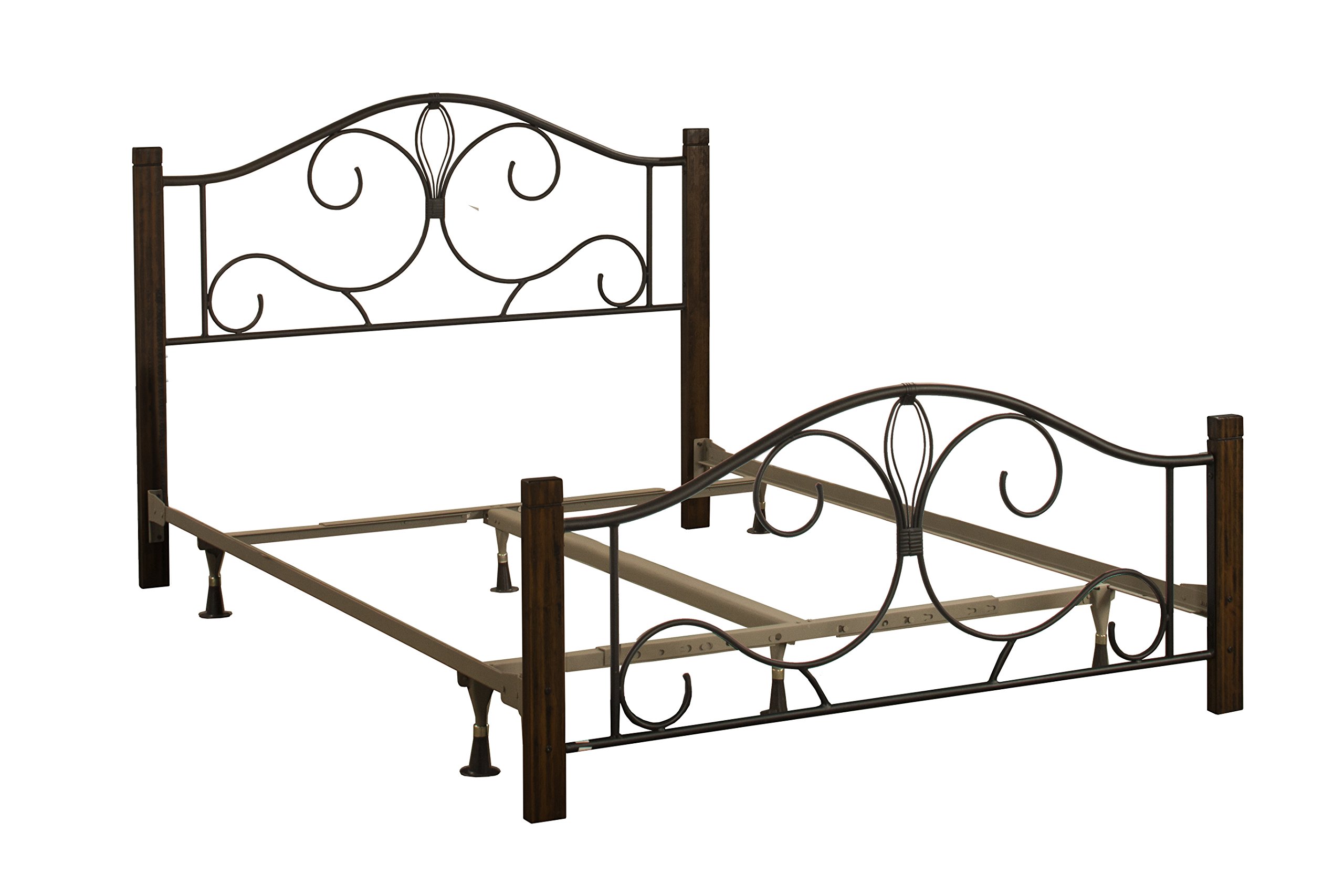 Hillsdale Furniture Destin Full Size Cherry Wood Bed Frame with Rails - Perfect for Bedroom, Guest Room, and Dormitory