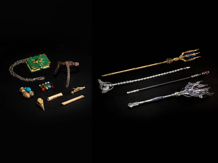 Four Horsemen Studio Mythic Legions 1/12 Scale 6-inch Action Figure - Poxxus Weapons Pack for Collectors | Fantasy Battle Scenes & Display