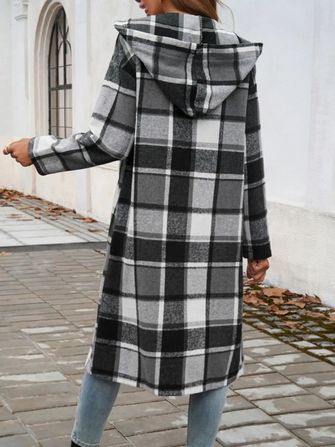 Stylish Plaid Long Sleeve Hooded Coat for Men & Women | Warm Winter Jacket for Outdoor Activities, Hiking & Casual Wear