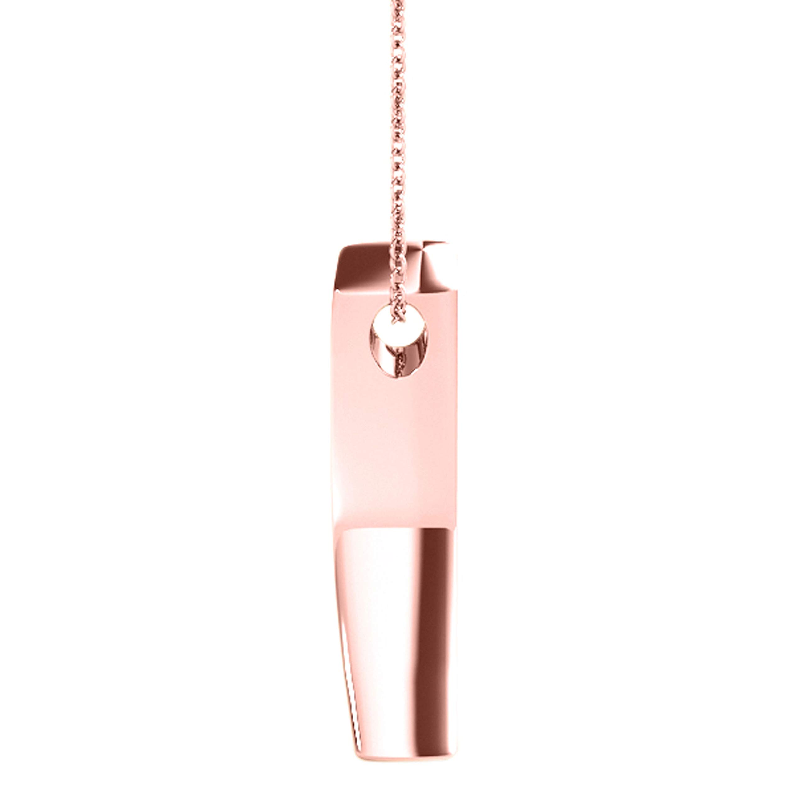 0.25 Carat Natural White Diamond Pendant Necklace for Women - 10K Rose, White & Yellow Gold with 18