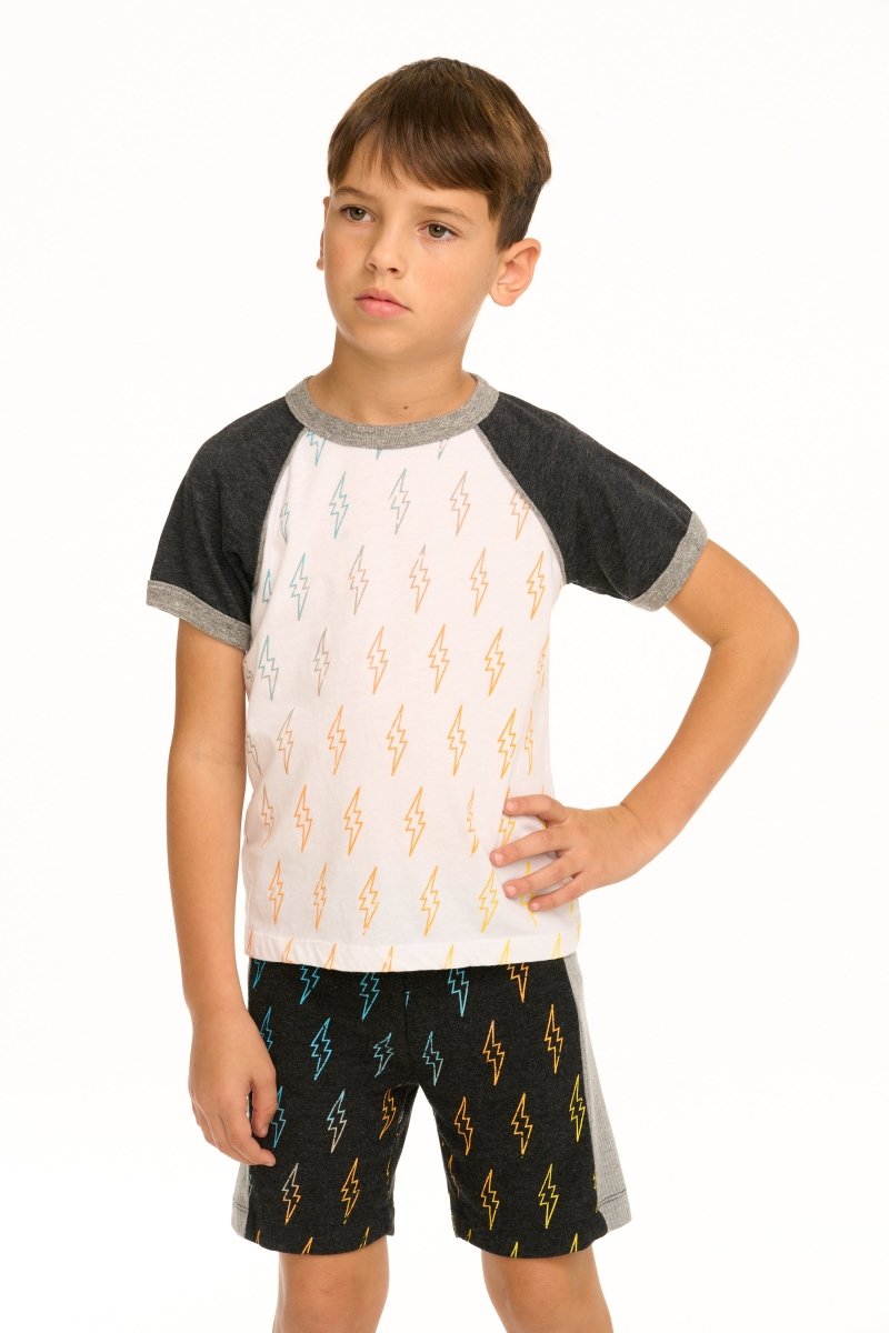 Gradient Bolts Raglan T-Shirt for Men & Women - Stylish Graphic Tee for Casual Wear, Gym, and Street Fashion