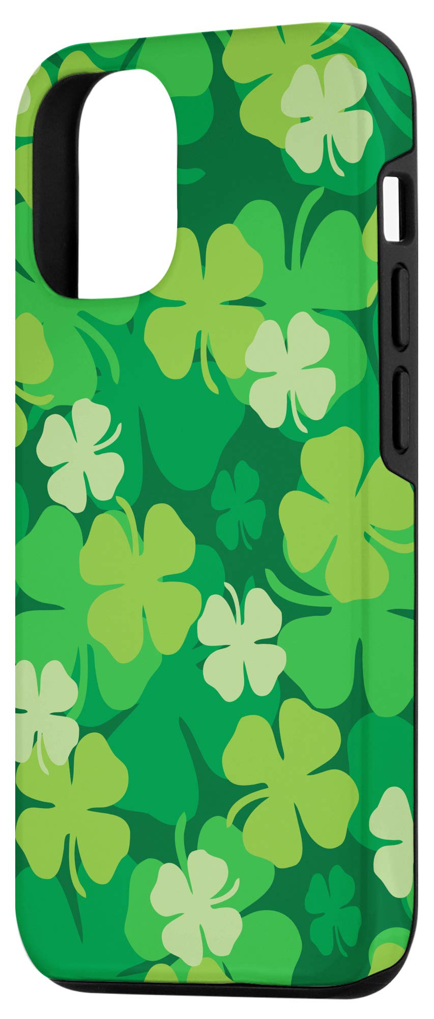 iPhone 12/12 Pro Shamrock Pattern Phone Case - Cute Green Protective Cover for St. Patrick's Day Gift | Durable Slim Fit Case for Daily Use & Party Accessories