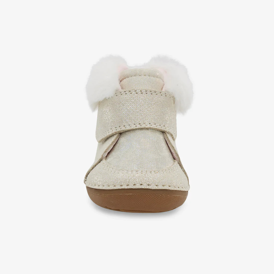 Stride Rite Champagne Mateo Soft Motion Baby Boots - Comfortable First Walking Shoes for Infants & Toddlers - Perfect for Indoor Play, Outdoor Adventures & Special Occasions