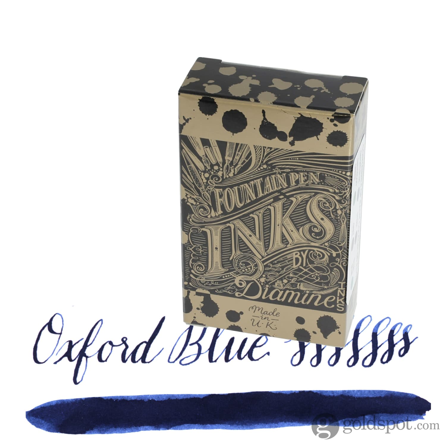 Premium Diamine Bottled Ink & Cartridges - Oxford Blue | Vibrant Fountain Pen Ink for Writing, Calligraphy & Art Projects