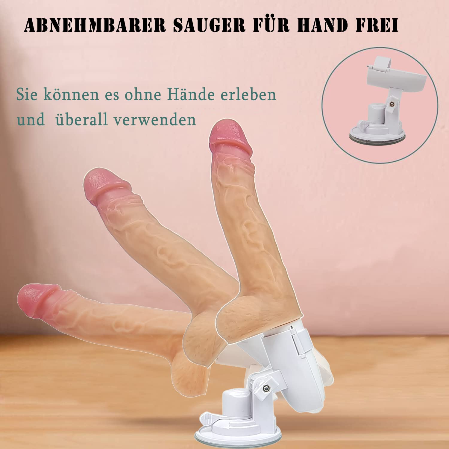 Realistic Silicone Dildo with Suction Cup - 10 Vibration Modes, Telescopic Push & Remote Control for Anal & Vaginal Stimulation | Powerful Sex Machine for Couples Play, Solo Pleasure & BDSM Exploration (Model RD11)